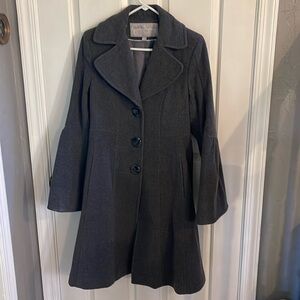 Wool cashmere blend dress coat
